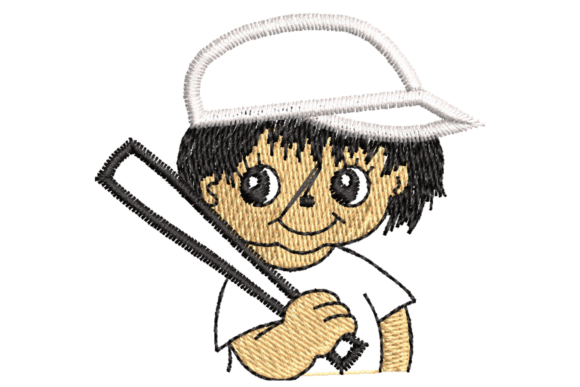 Baseball Boy Embroidery Patch Design Review