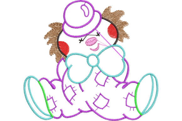 Cute Clown Character Embroidery Design Review