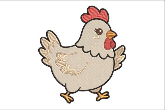Cute Farm Chicken Embroidery Design Review