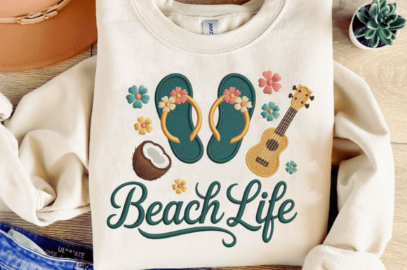 Embroidery for Summertime PNG Design Review