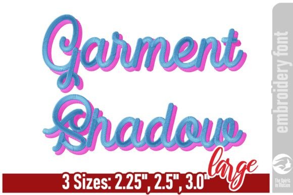 Garment Shadow Font: Bold Embroidery for Etsy