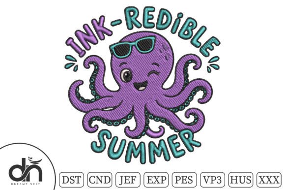 Ink-redible Summer Octopus Embroidery Review