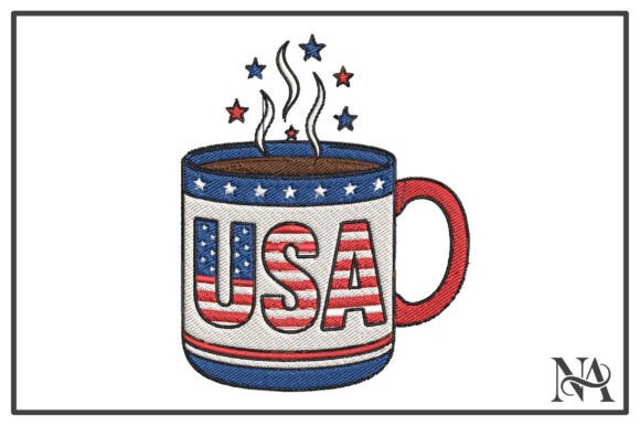 Patriotic USA Coffee Mug Embroidery Review