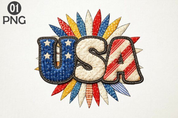 Patriotic USA Embroidery PNG Design Review