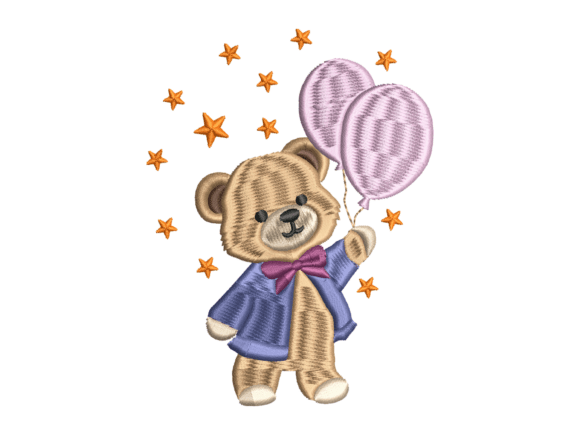 Purple Balloon Bear Embroidery: A Boutique Review